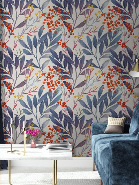 Twigs and Leaves Wallpaper Mural