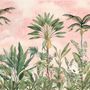 Aquarell Pink Tropisches Chinoiserie Fototapete