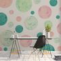 Geometric Colorful Circle Shape Pattern Wallpaper Mural