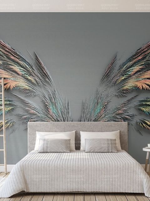 3D Embossed Look Dark Wing Papier peint panoramique