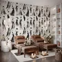 Modern Fashion Women Sketch Wallpaper Mural