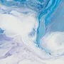 Papier peint panoramique abstrait à motifs de vagues turquoise