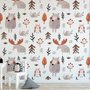 Papier peint animaux cartoon mignons brindilles