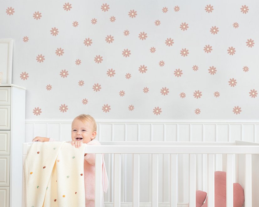 Petites fleurs mignonnes pour chambre d'enfant Stickers muraux