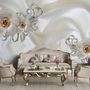 Luxury Floral Diamond Daisy Wallpaper Mural