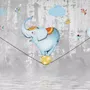 Slackline with Cartoon Elephant on the Ball Wallpaper Mural