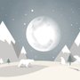 Kids Mountainscape with Cute Bear and Gray Skyscape Wallpaper Mural
