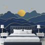 Gold Look Landscape Sunrise Sunset Wallpaper Mural