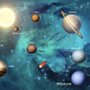 Fototapete Sonnensystem Planeten und Sonne