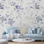 Monochrome Floral Drawing Art Wallpaper Mural