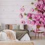Pink Peony Floral Wallpaper Mural