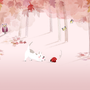 Pink Forest with Cats and Owl Wallpaper Mural