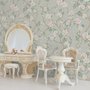 Papier peint art chinois doux avec pivoine et fleur d'arbre