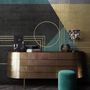 Colorful Geometric Grunge Art Wallpaper Mural