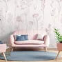 Hand Drawing Plants Meadow Art Wallpaper Mural