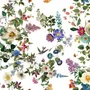 Botanical Flowers Floral with Birds Wallpaper Mural