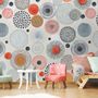 Abstract Colorful Circle Wallpaper Mural