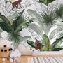 Banana Leaf with Monkey Wallpaper Wallpaper Mural
