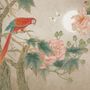Nostalgic Peony Blossom and Parrot Wallpaper Mural