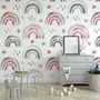 Kids Colorful Rainbow with Drops Wallpaper Mural