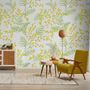 Yellow Herbs Floral Wallpaper Mural