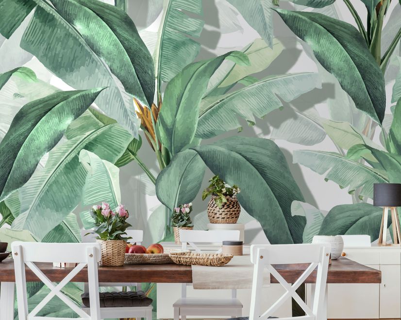 Banana Leaf Wallpaper Wallpaper Mural