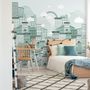 Monochrome City View Wallpaper Mural