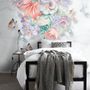 Boho Blumenstrauß mit Marmor Muster Fototapete