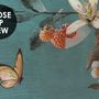 Watercolor Chinoiserie Fruit Trees Wallpaper Mural
