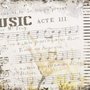Nostalgic Beige Music Notes Wallpaper Mural