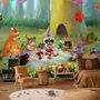 Cartoon Animals in the Woods Wallpaper Mural