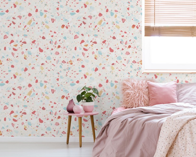 Fototapete mit buntem Terrazzo-Muster