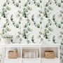 Papier peint aquarelle vert feuille d'eucalyptus