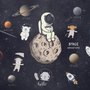 Fototapete Astronaut und Tiere im Weltraum für Kinder