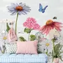 Kids Floral Gardens with Butterflies Wallpaper Mural