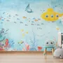 Kids Nursery Undersea with Submarine Wallpaper Mural