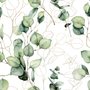 Aquarell Grüne Eukalyptusblätter Fototapeten