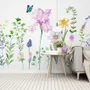 Cartoon Colorful Flower Garden Wallpaper Mural