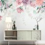 Papier peint fleurs de pivoine vintage
