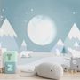 Kids Mountainscape with Bears and Blue Skyscape Wallpaper Mural