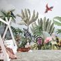 Kinder Dschungelansicht mit exotischen Tieren Fototapete