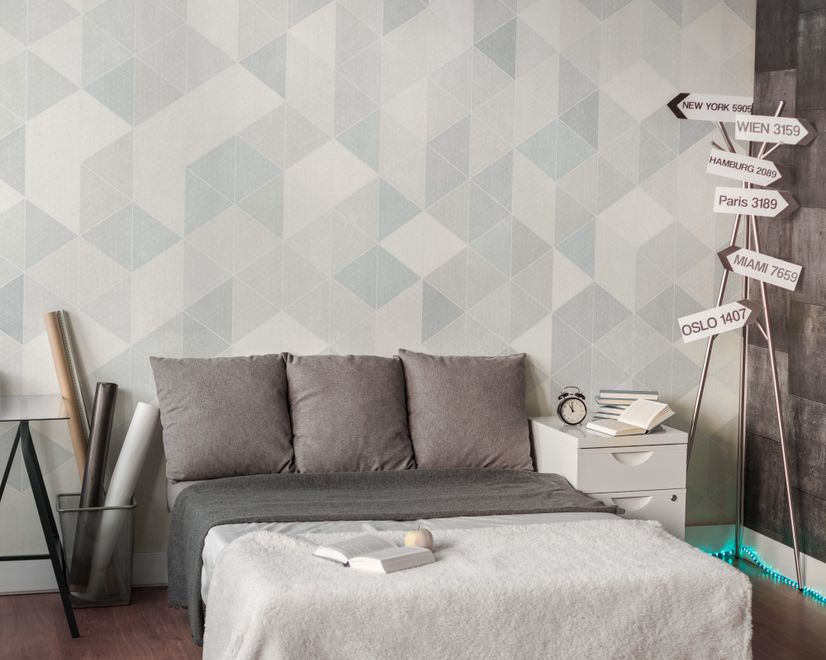 Scandinavian Style Pastel Geometric Design Wallpaper - STYLE 1