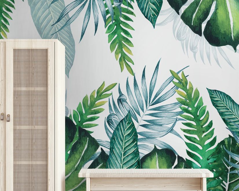Tropical Palm Leaf Wallpaper Mural