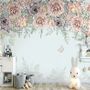 Nostalgic Dark Vine Flowers Wallpaper Mural