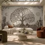 Ancient Roman Garden Tree With Mosaic Art Wallpaper Mural 