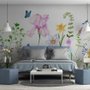 Cartoon Colorful Flower Garden Wallpaper Mural