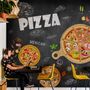3D Look Italiano Pizza Wallpaper Mural