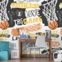 Basketball Hoop with Sport Slogans Wallpaper Mural
