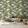 Vintage Banana Leaf Pattern Wallpaper Mural