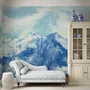Acrylic Blue Mountain Landscape Wallpaper Mural